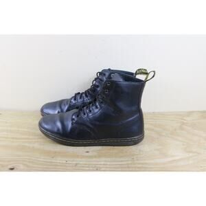 Dr Doc Martens Boots Mens 11 Black Leather Tobas Combat Shoes